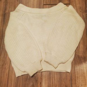 Ivory/cream colored off the shoulder sweater